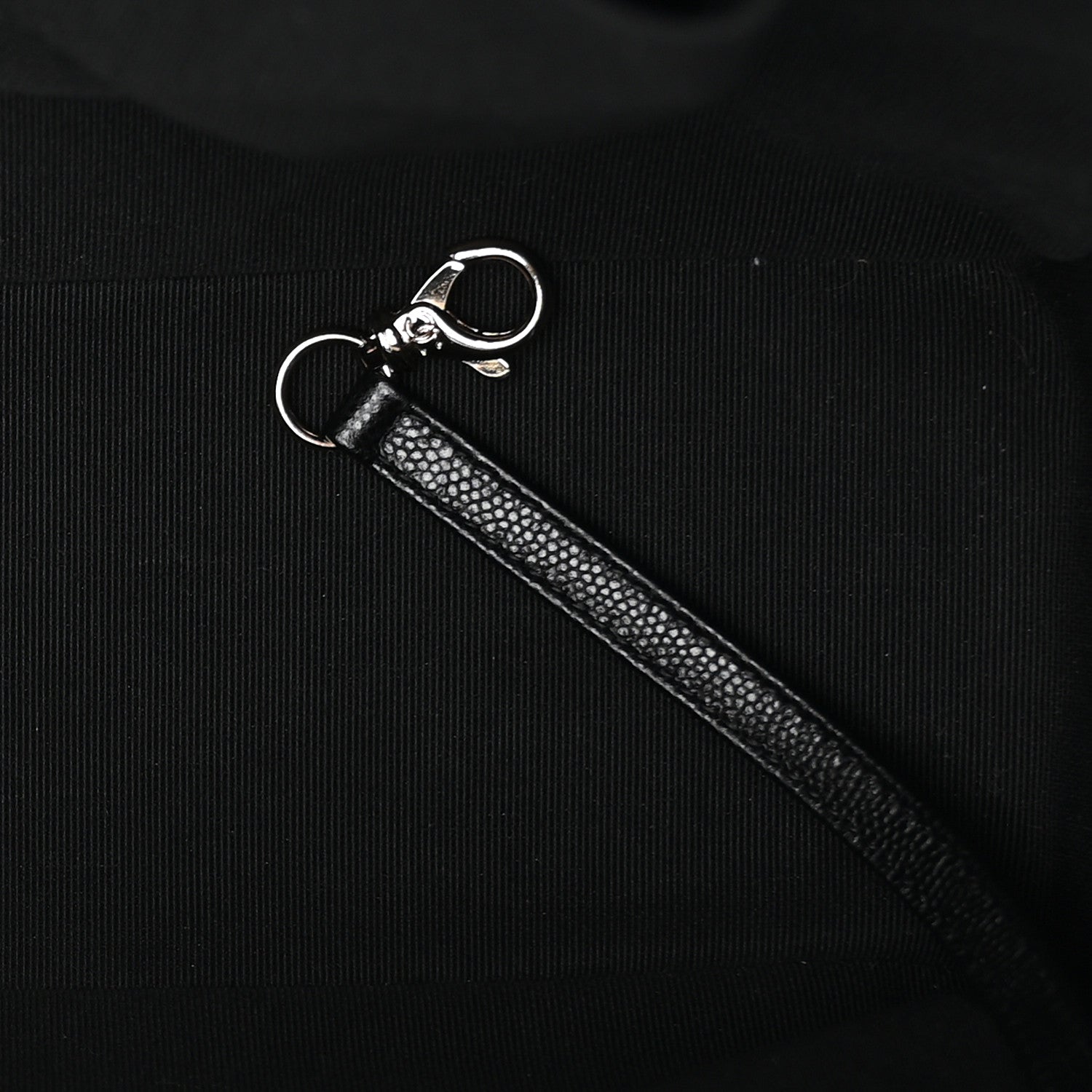Caviar Quilted Large Shopping Tote Black
