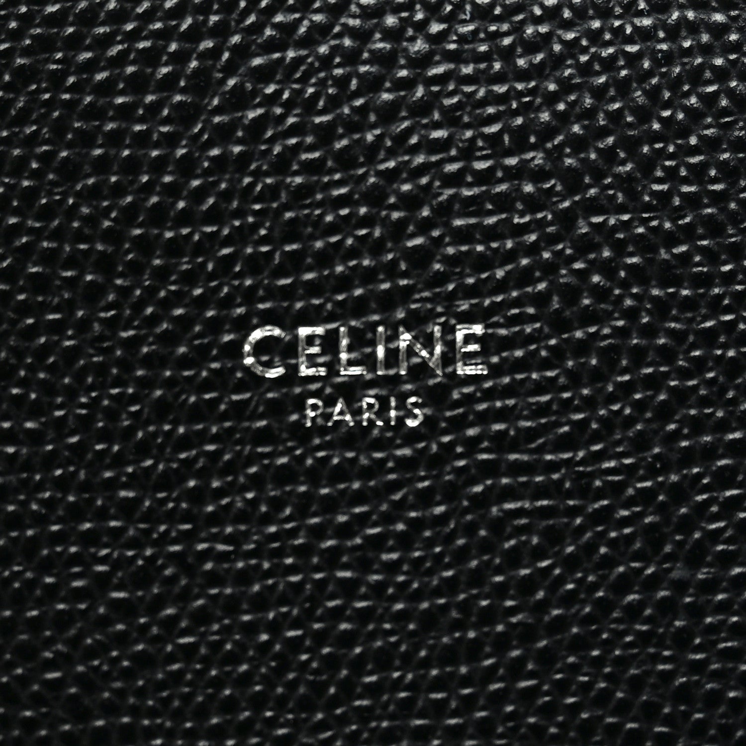 Grained Calfskin Small Vertical Cabas Black