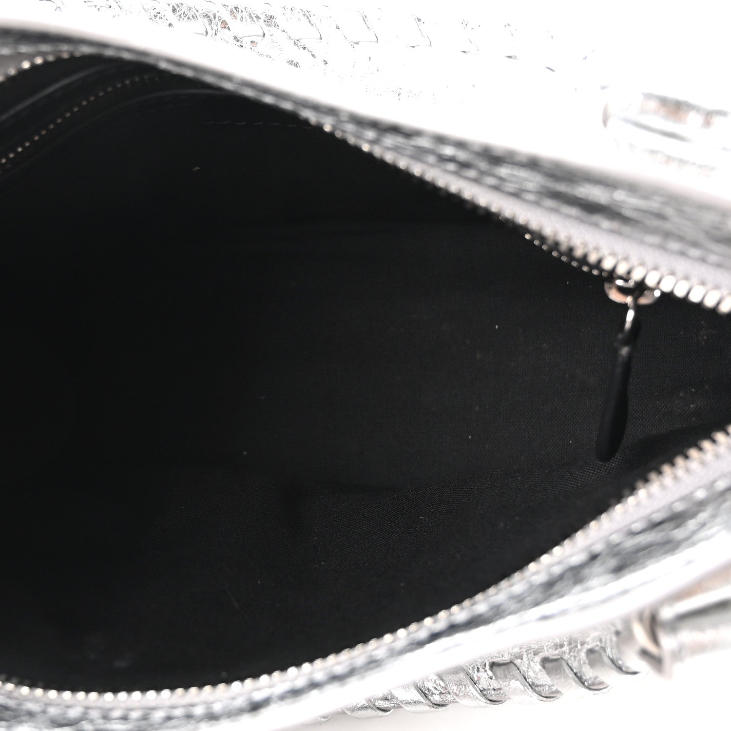 Metallized Arena Lambskin Classic Silver Hardware Le City Mini Silver