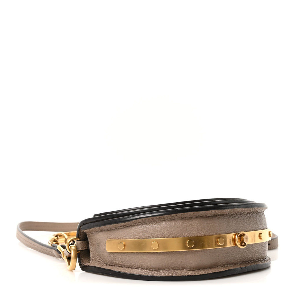 Calfskin Small Nile Bracelet Minaudiere Bag Motty Grey