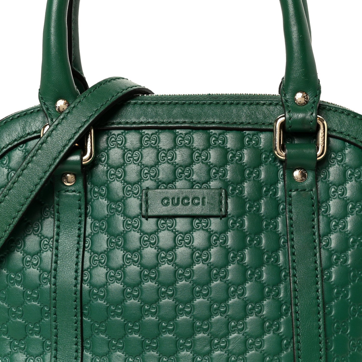 Soft Microguccissima Mini Dome Bag Emerald