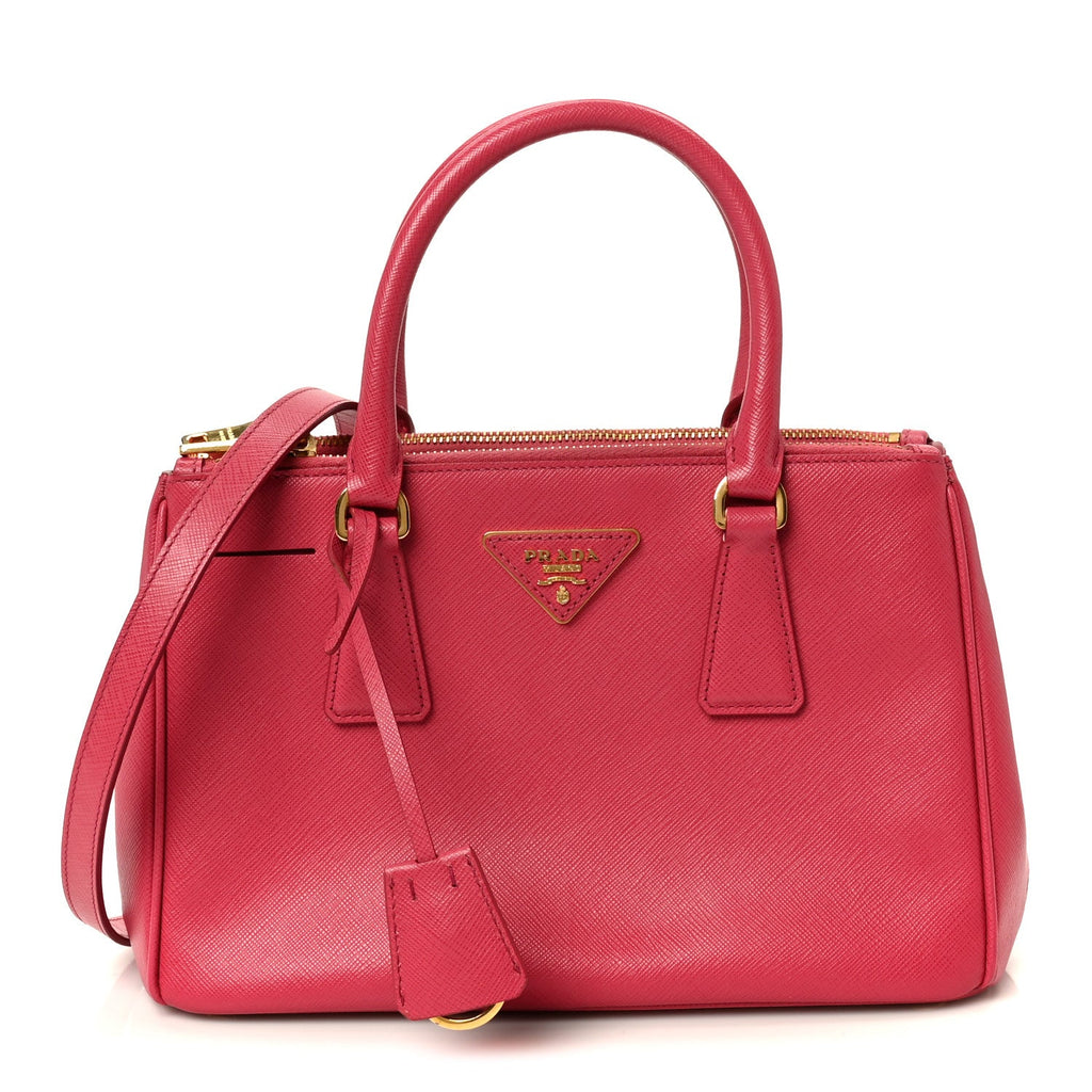 Saffiano Small Galleria Double Zip Tote Peonia