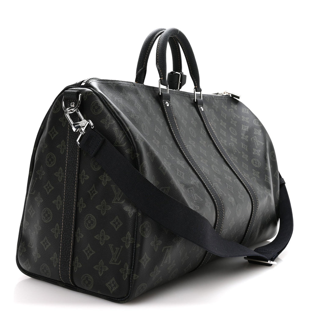 Monogram LV Record Keepall Bandouliere 50 Dark Green