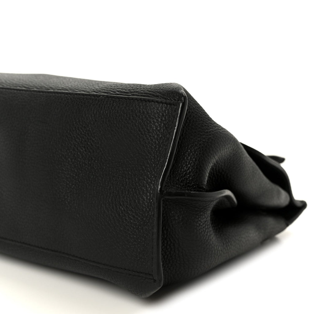 Cellarius Calfskin Bamboo Daily Top Handle Bag Black