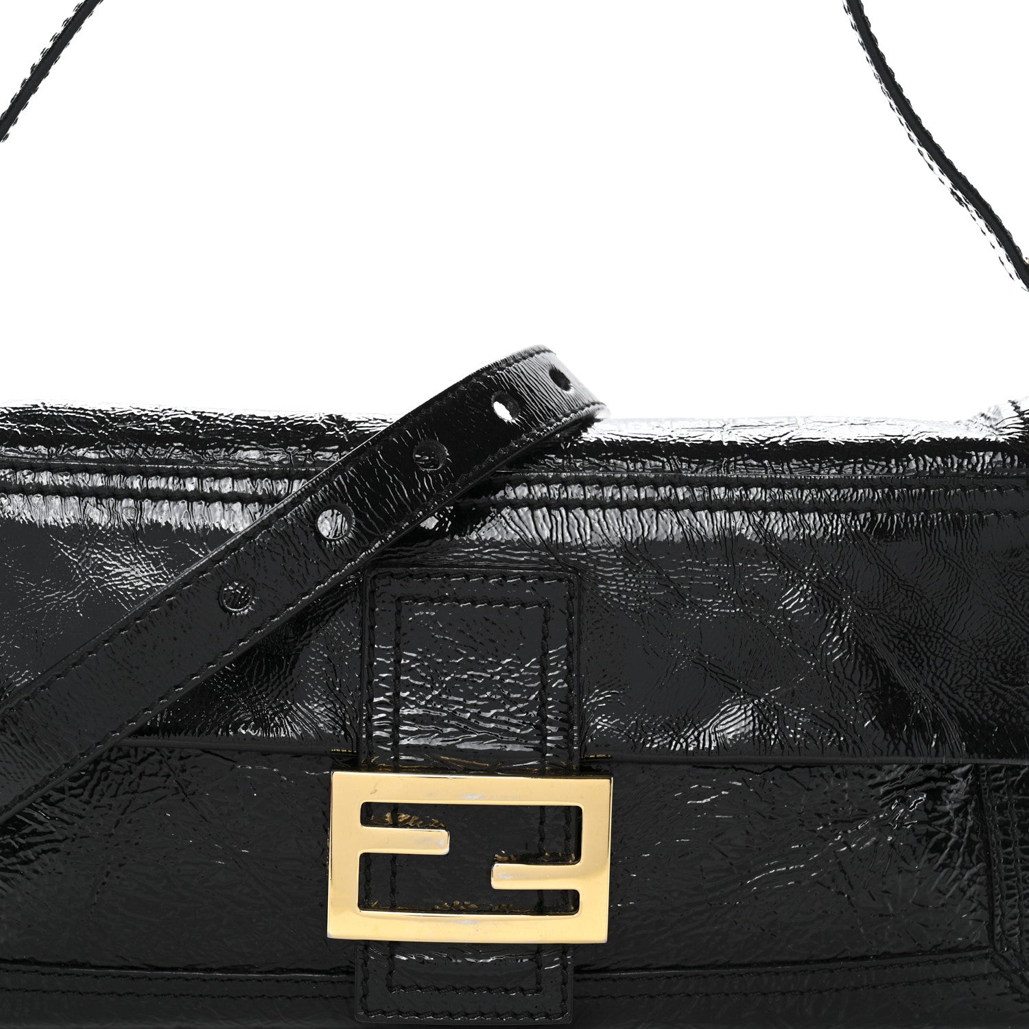 Vitello Naplak Medium Convertible Baguette Black