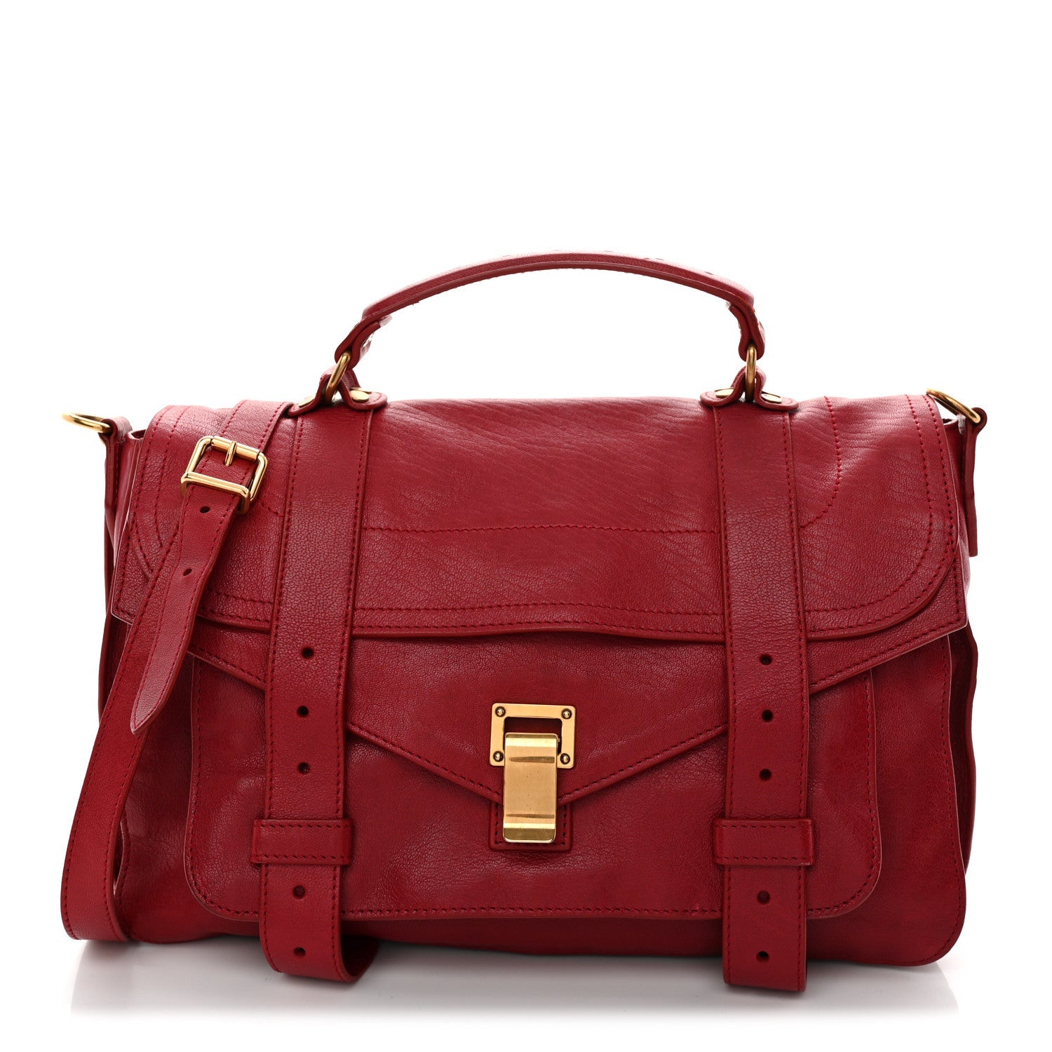 Lambskin Medium PS1 Satchel Raspberry