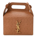 Calfskin Monogram Take Away Box Dusty Vintage Brown Gold
