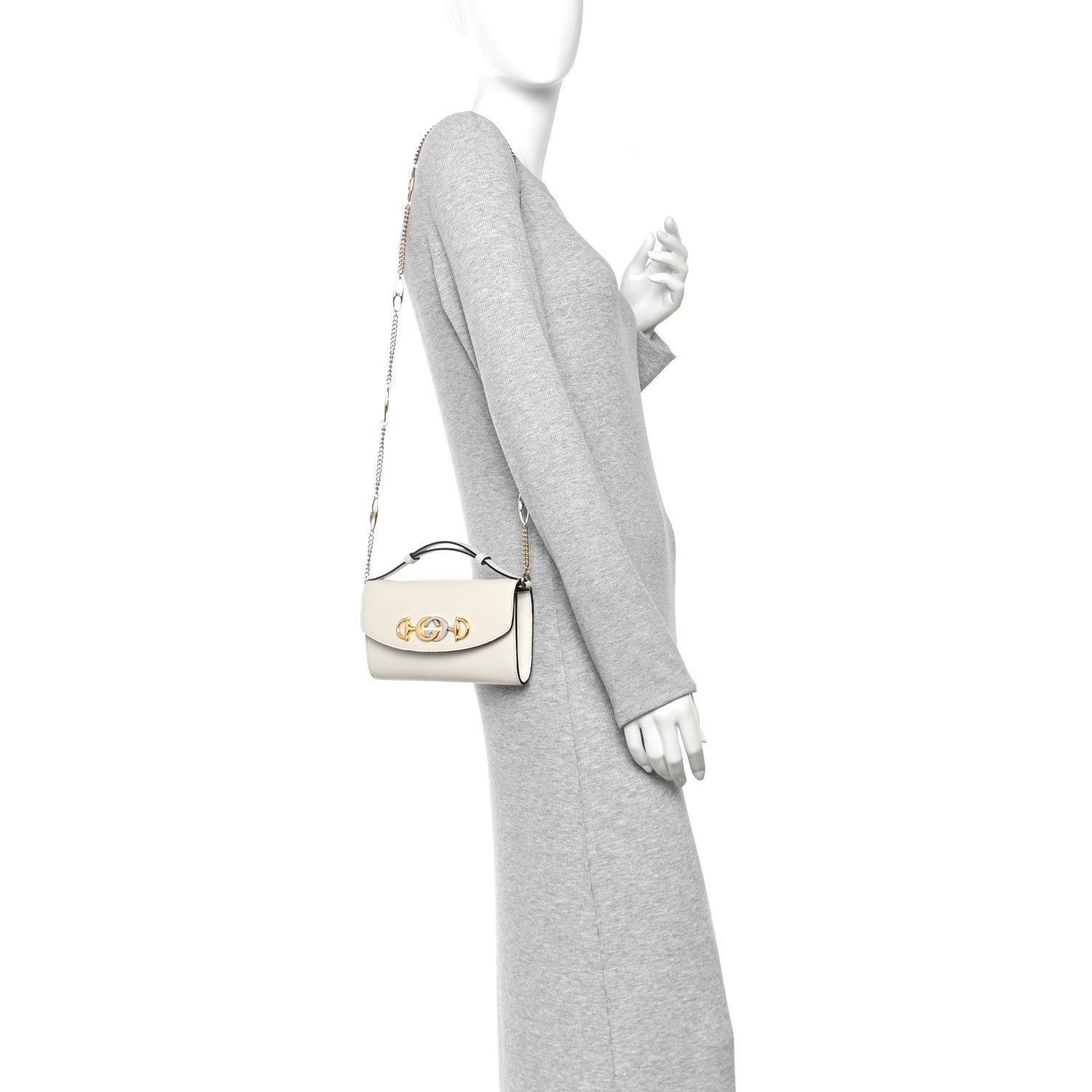 Smooth Calfskin Mini Zumi Shoulder Bag White
