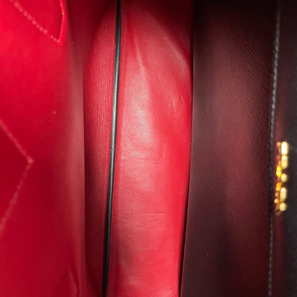Prada Double Saffiano Medium Double Bag Black