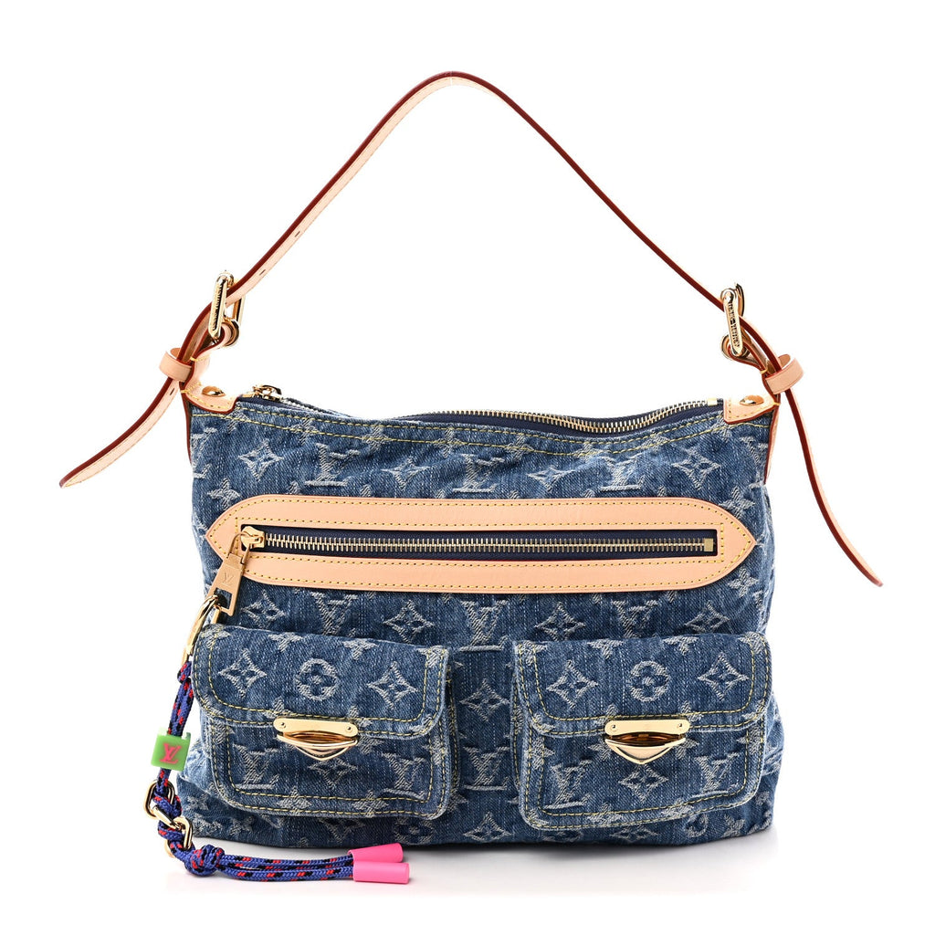 Monogram Denim Baggy PM  Blue