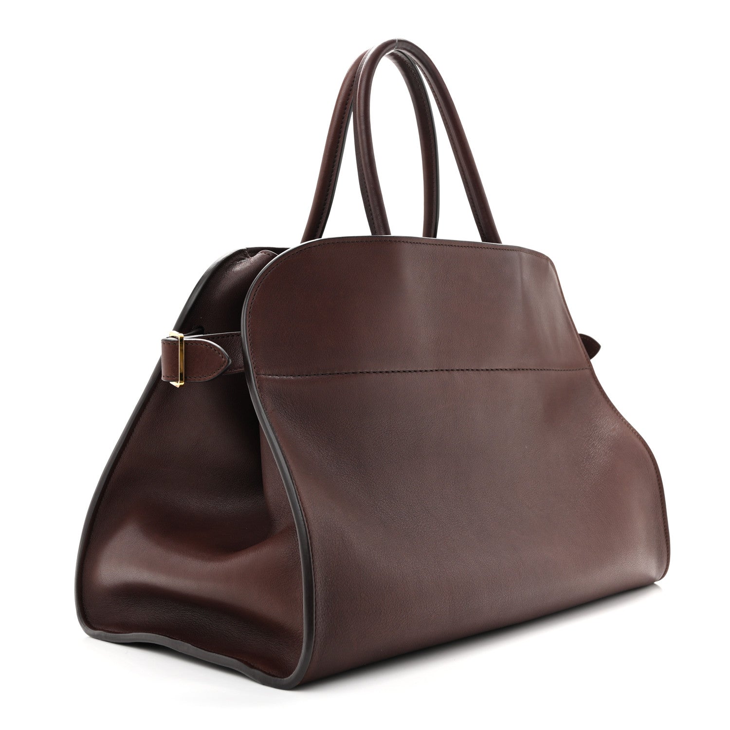 Polished Saddle Calfskin Soft Margaux 15 Burgundy