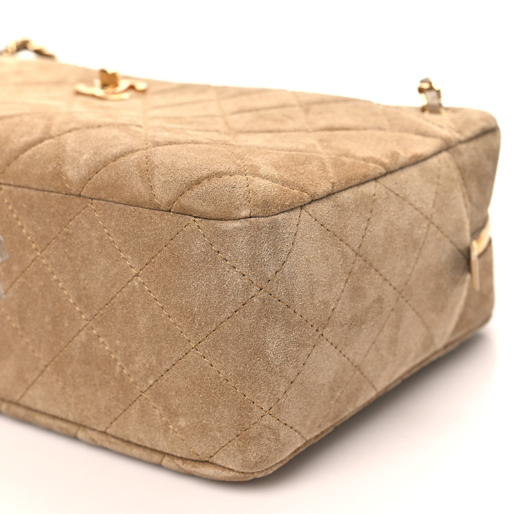 Suede Quilted Camerissimo Case Beige
