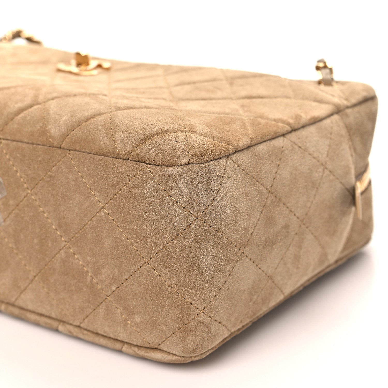 Suede Quilted Camerissimo Case Beige