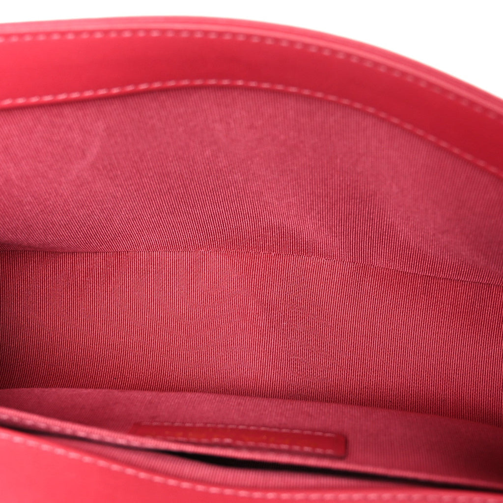 Calfskin Chevron Quilted Medium Boy Flap Pink