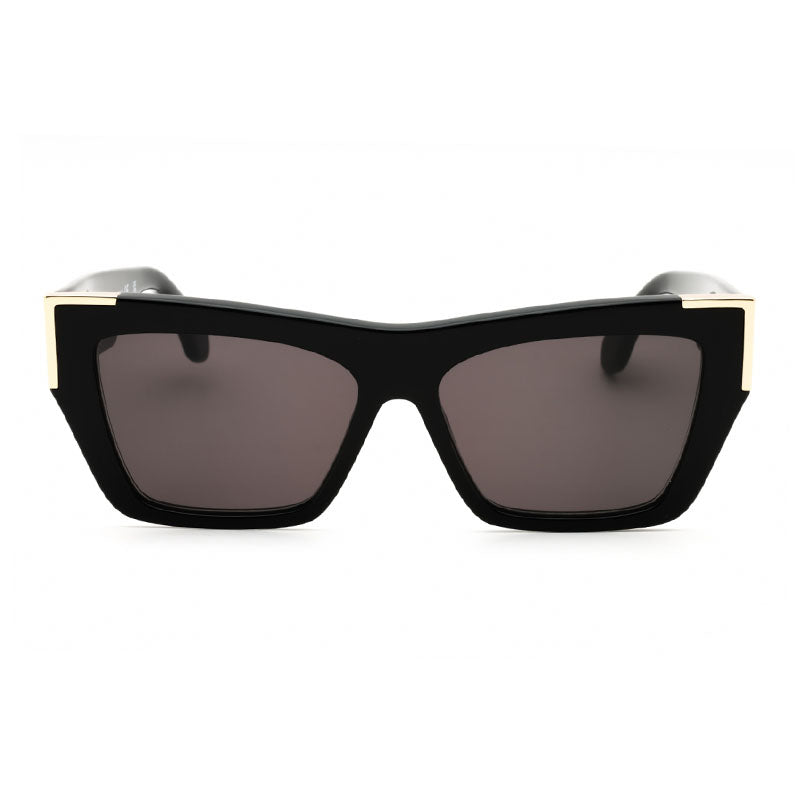 Palm Angels Sunglasses Cat Eye Full Rim, White Frame and Dark Grey Lens PERI099HOLLYWOOD0107