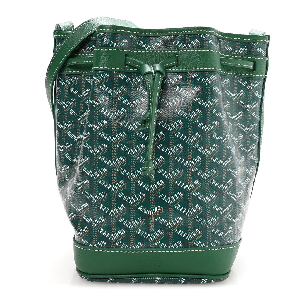 Goyardine Petit Flot Bucket Bag PM Green