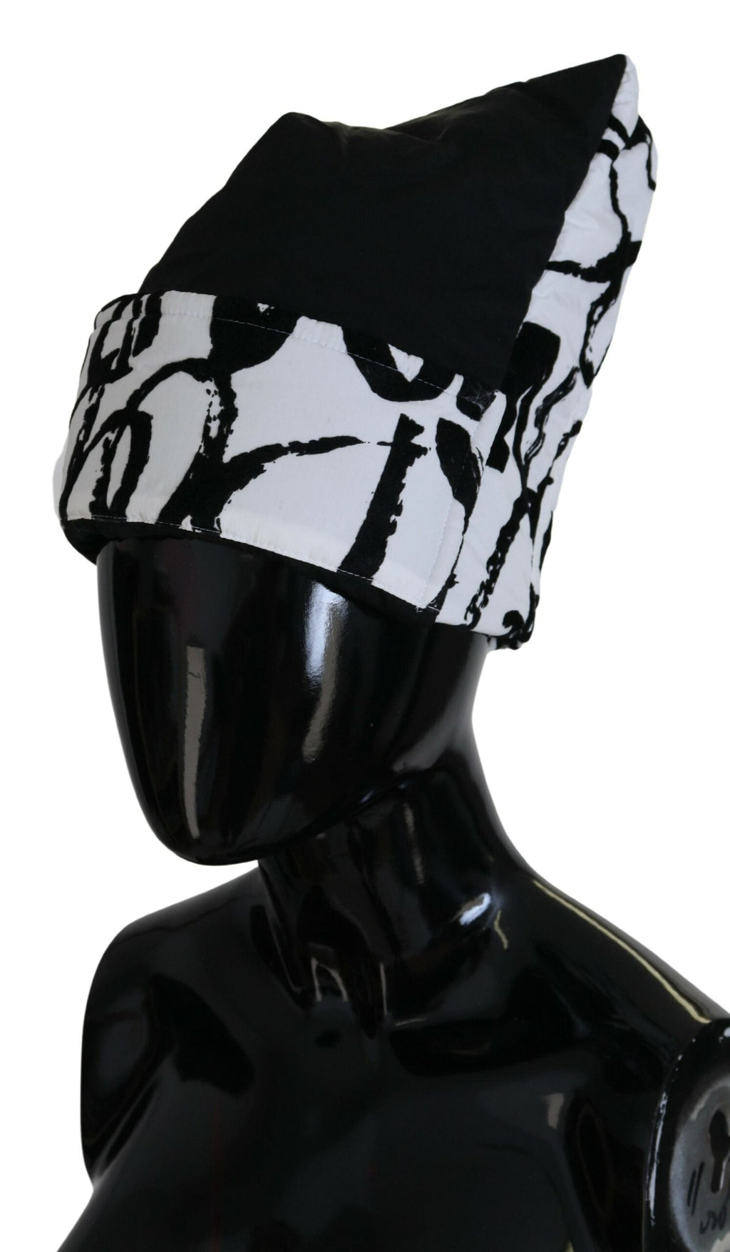 Dolce & Gabbana White Printed Nylon Women Winter Beanie Cap Women's Hat