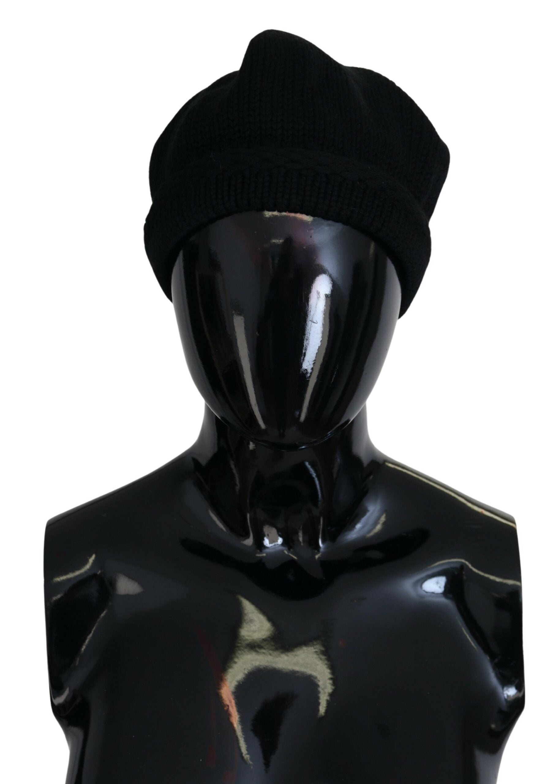 Dolce & Gabbana Black Virgin Wool Women Winter Beanie Cap Women's Hat