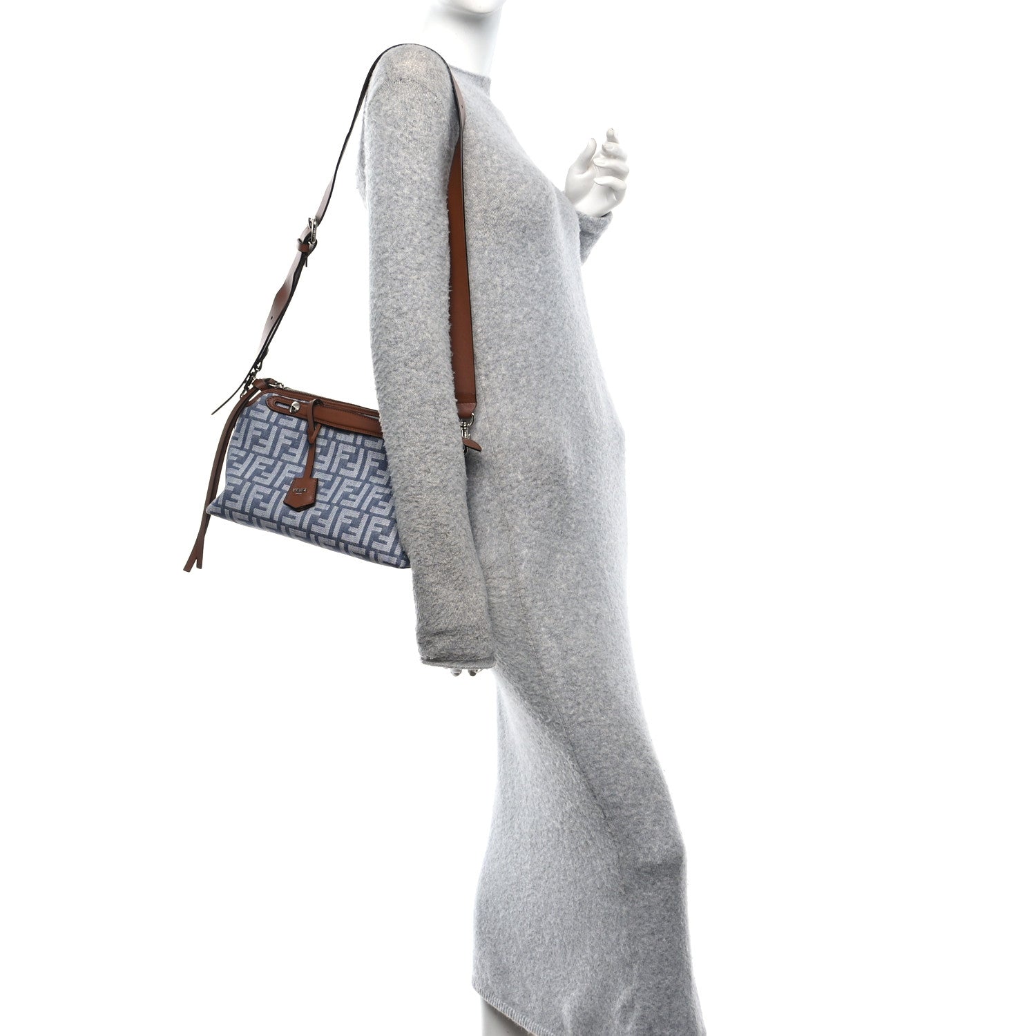 Denim Vitello Grace FF Mini By The Way Boston Bag  Blue