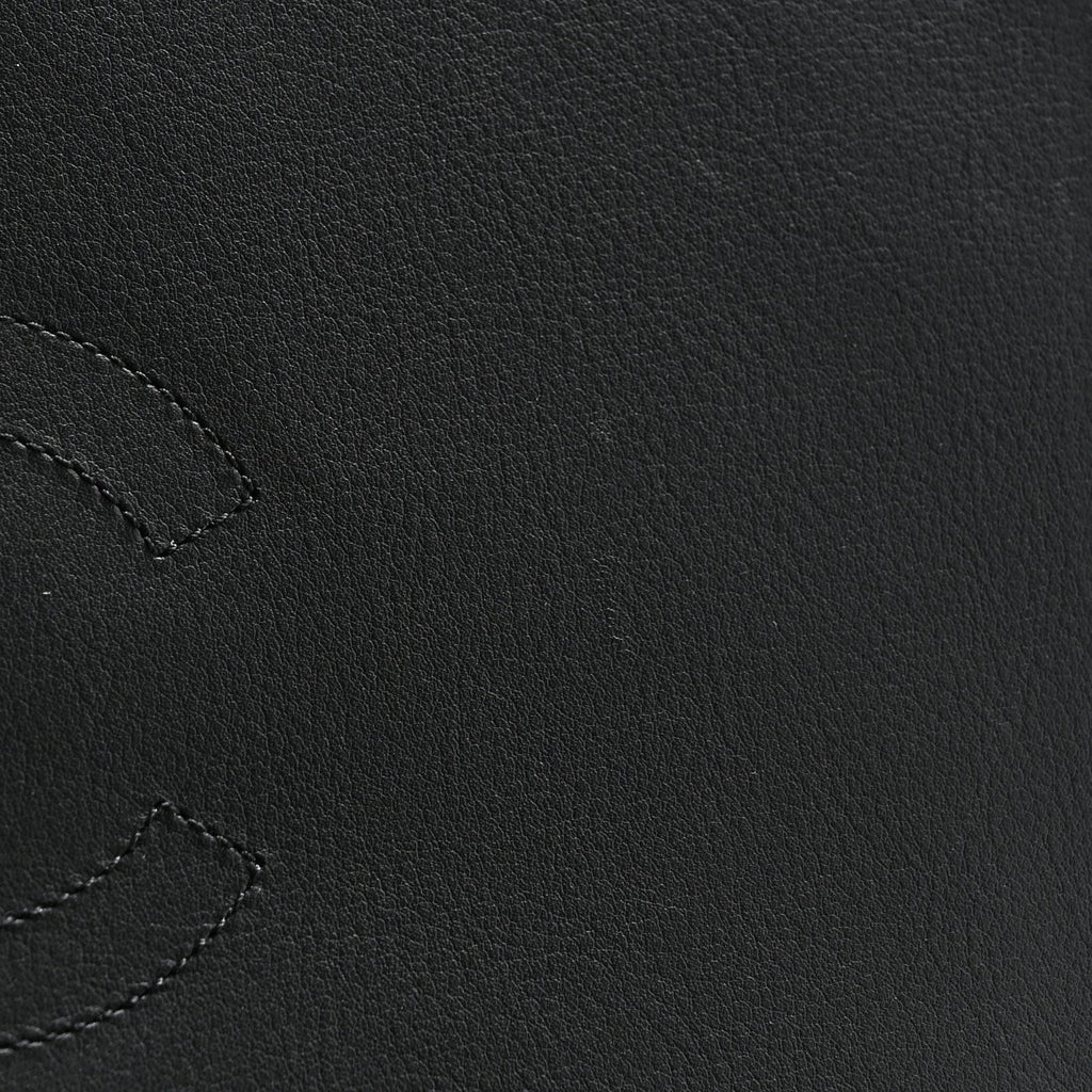 Calfskin Chevron Quilted Large Statement Flap Black