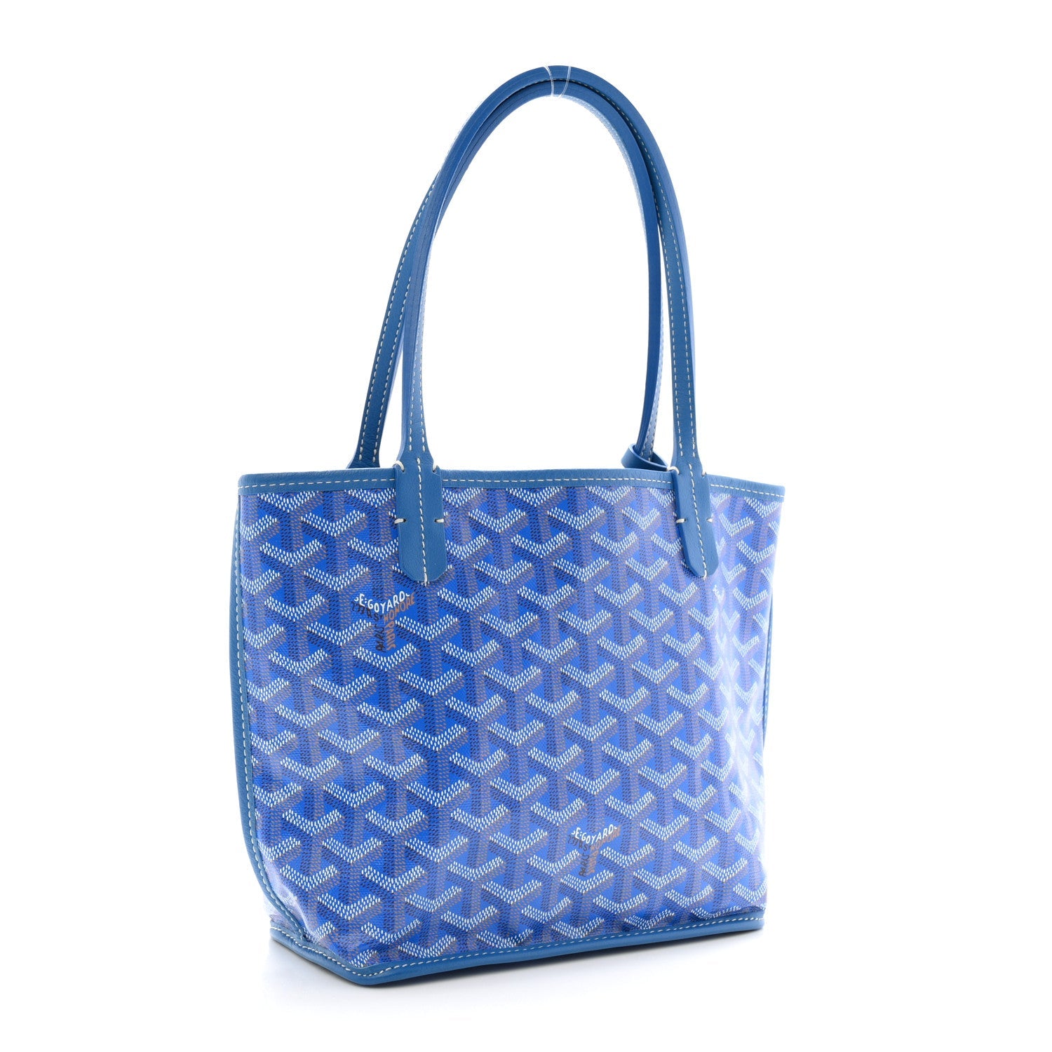 Goyardine Reversible Mini Anjou Sky Blue