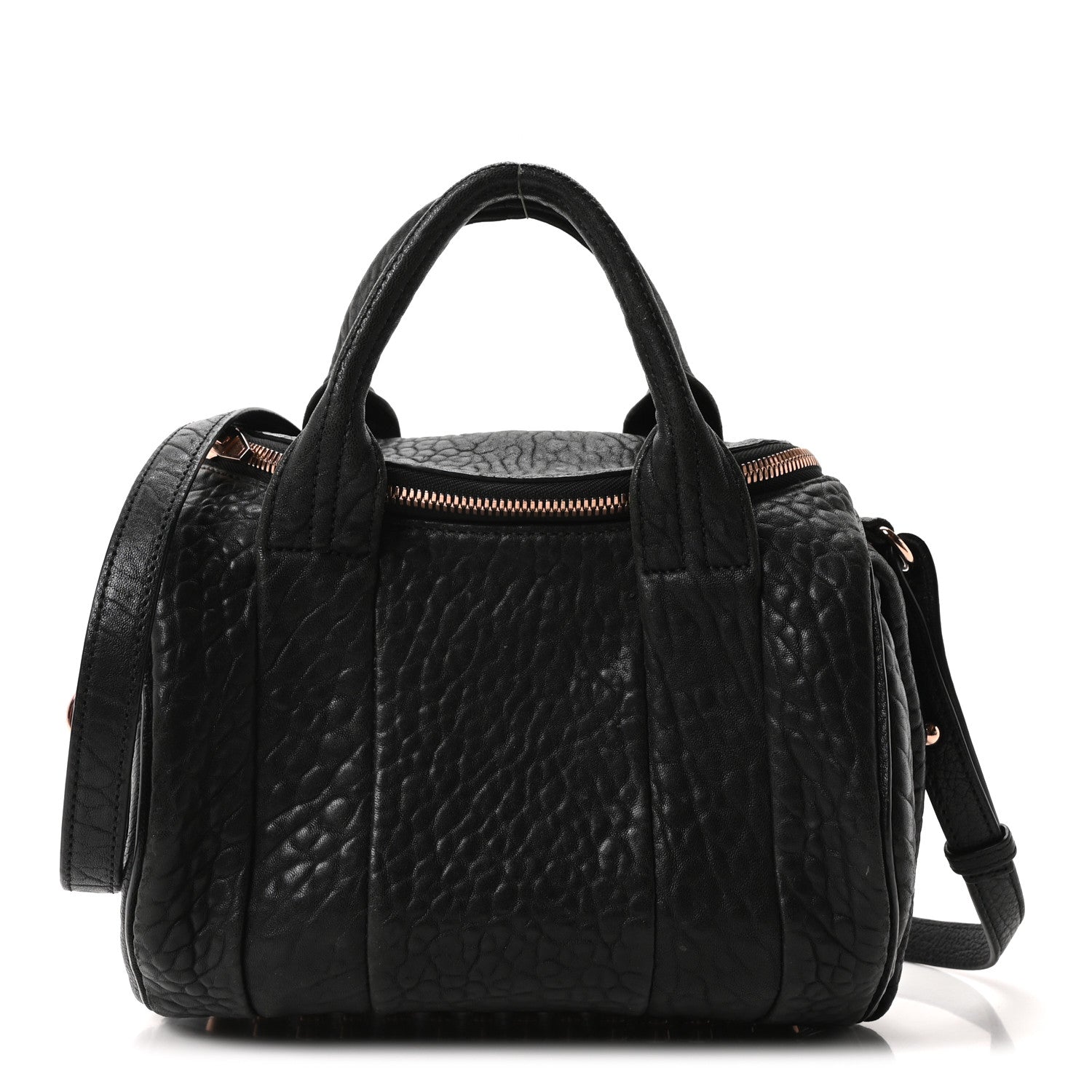 Pebbled Lambskin Rockie Black Rose Gold Hardware