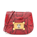 Elaphe Radiata Small Osiride Shoulder Bag Hibiscus Red