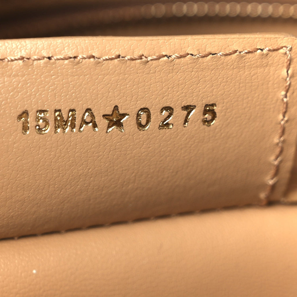 Calfskin Macrocannage Medium D-Motion Bag Light Gold