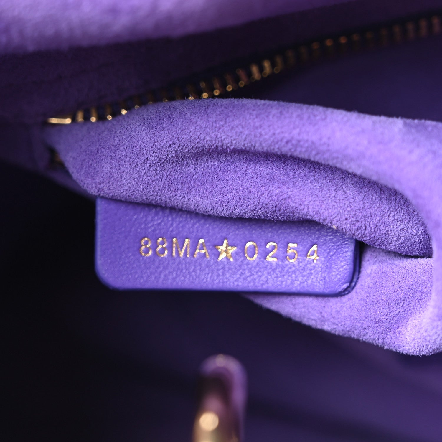 Lambskin Cannage Small My ABCDior Lady Dior Purple