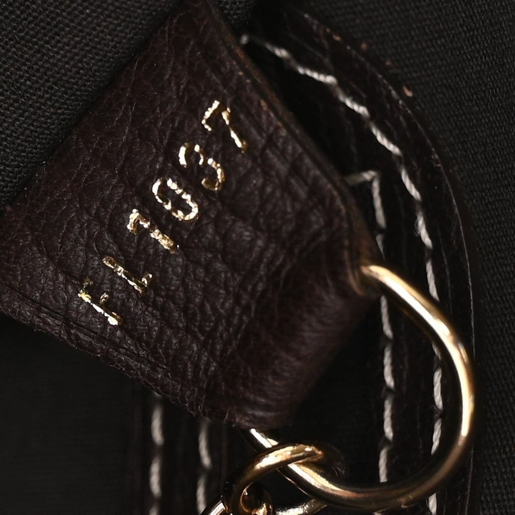 Mini Lin Monogram Bucket Bag Ebene