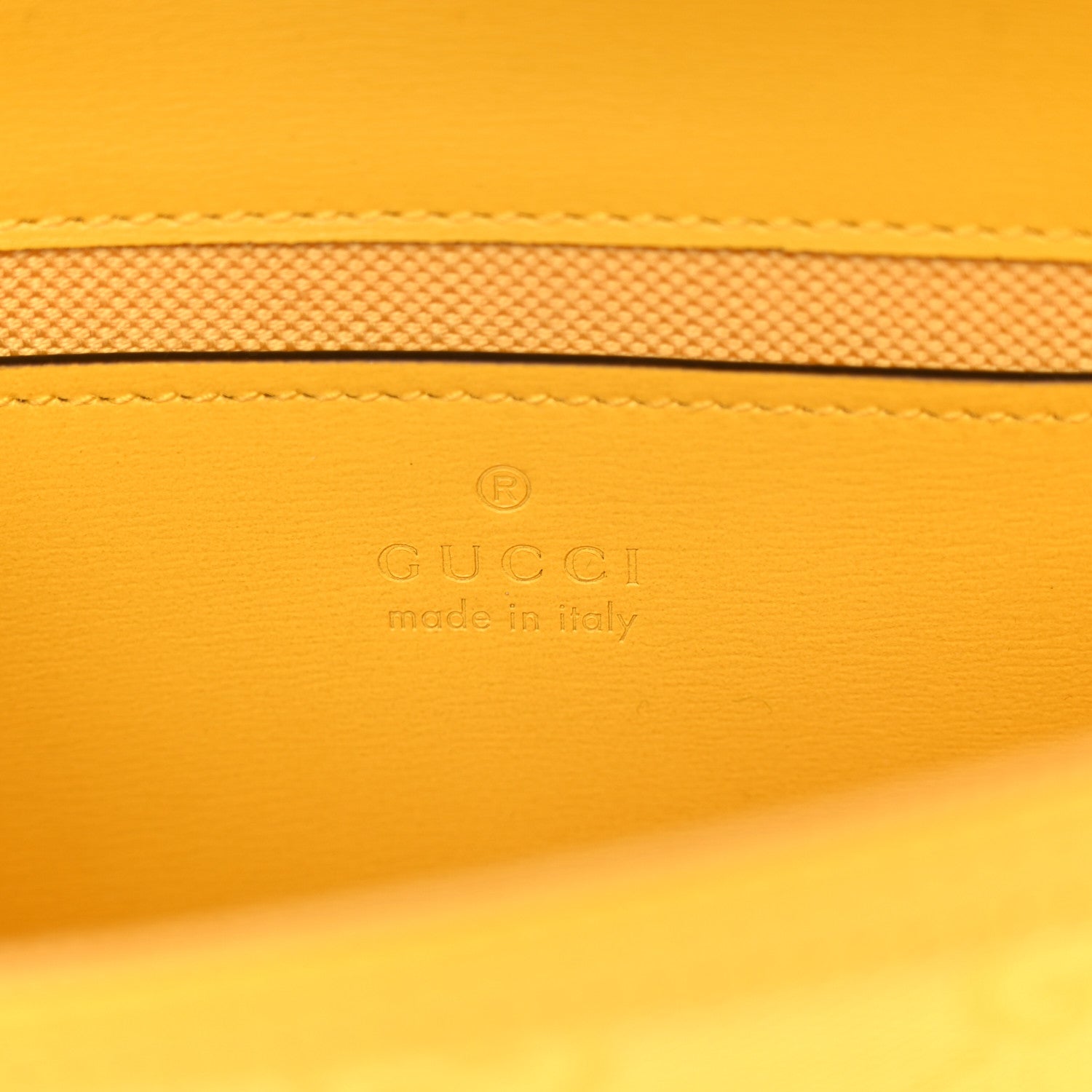 GG Monogram Scratch Lux Calfskin Mini Luce Shoulder Bag Yellow