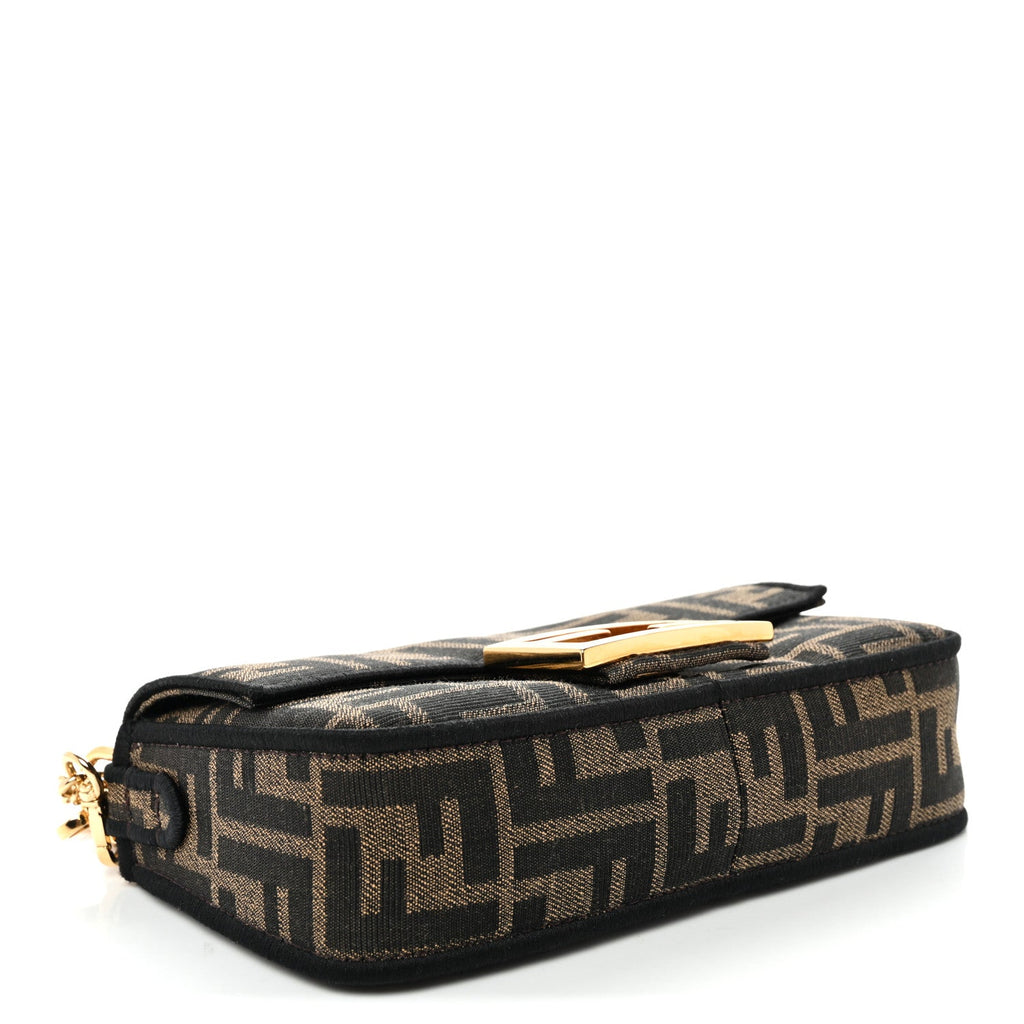Fabric Jacquard FF 1974 Mini Baguette Tobacco Moro Black
