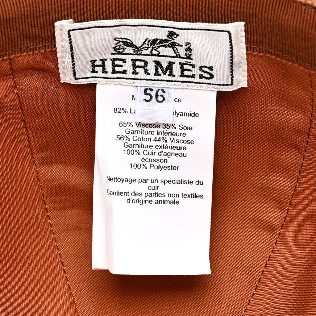 Wool Lambskin Serena Cap 56 Gold