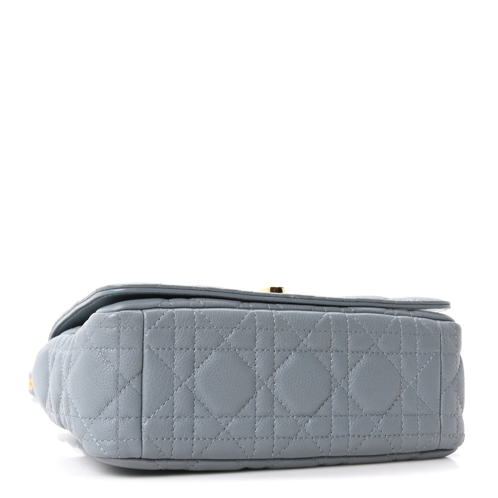 Calfskin Cannage Small Caro Bag Cloud Blue