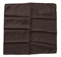 Dolce & Gabbana Brown Patterned Silk Square Handkerchief Men's Scarf