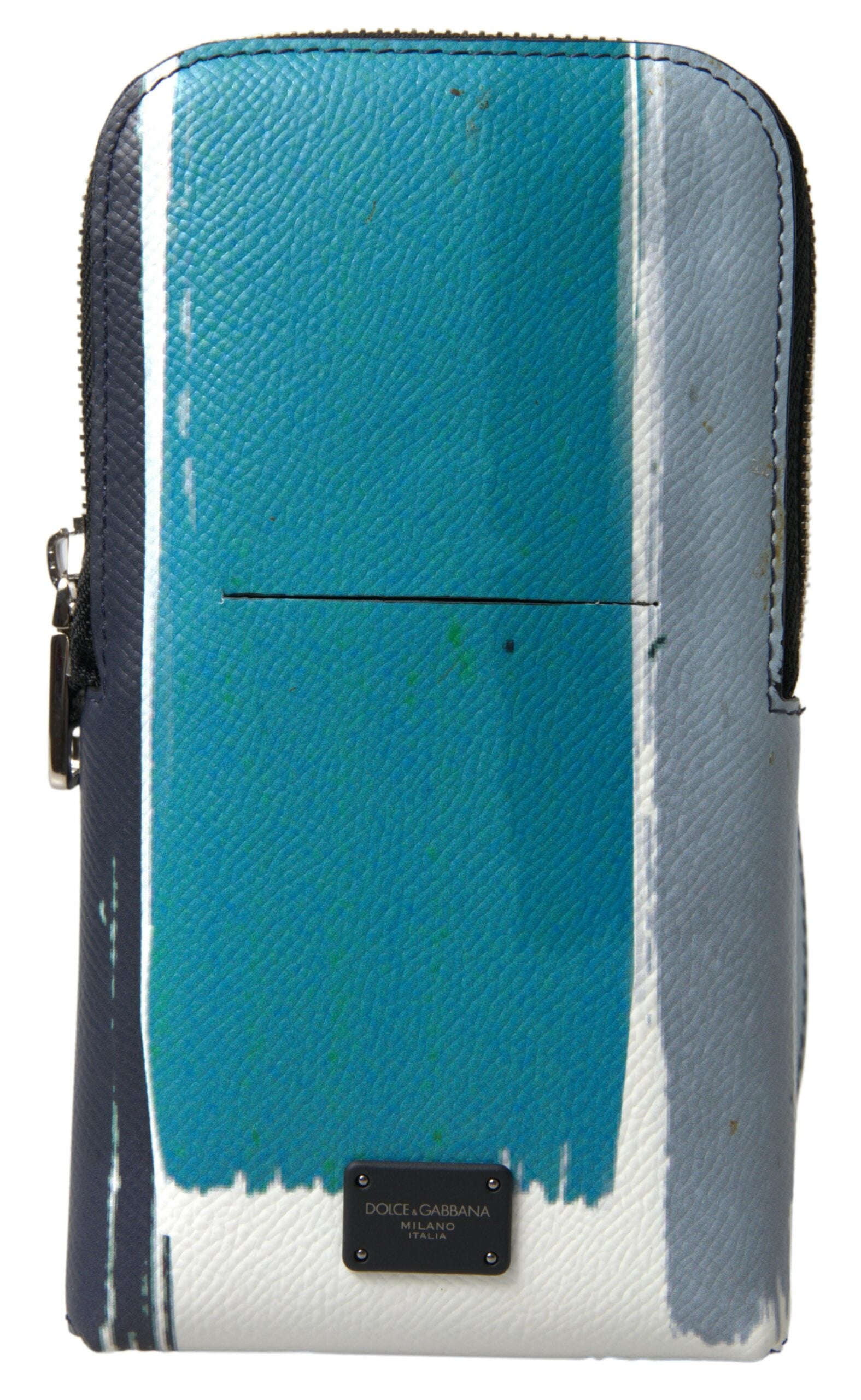 Dolce & Gabbana Blue Leather Purse Crossbody Sling Phone Bag Men's Unisex