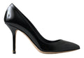 Dolce & Gabbana Black Patent Leather High Heels Pumps Women's Shoes