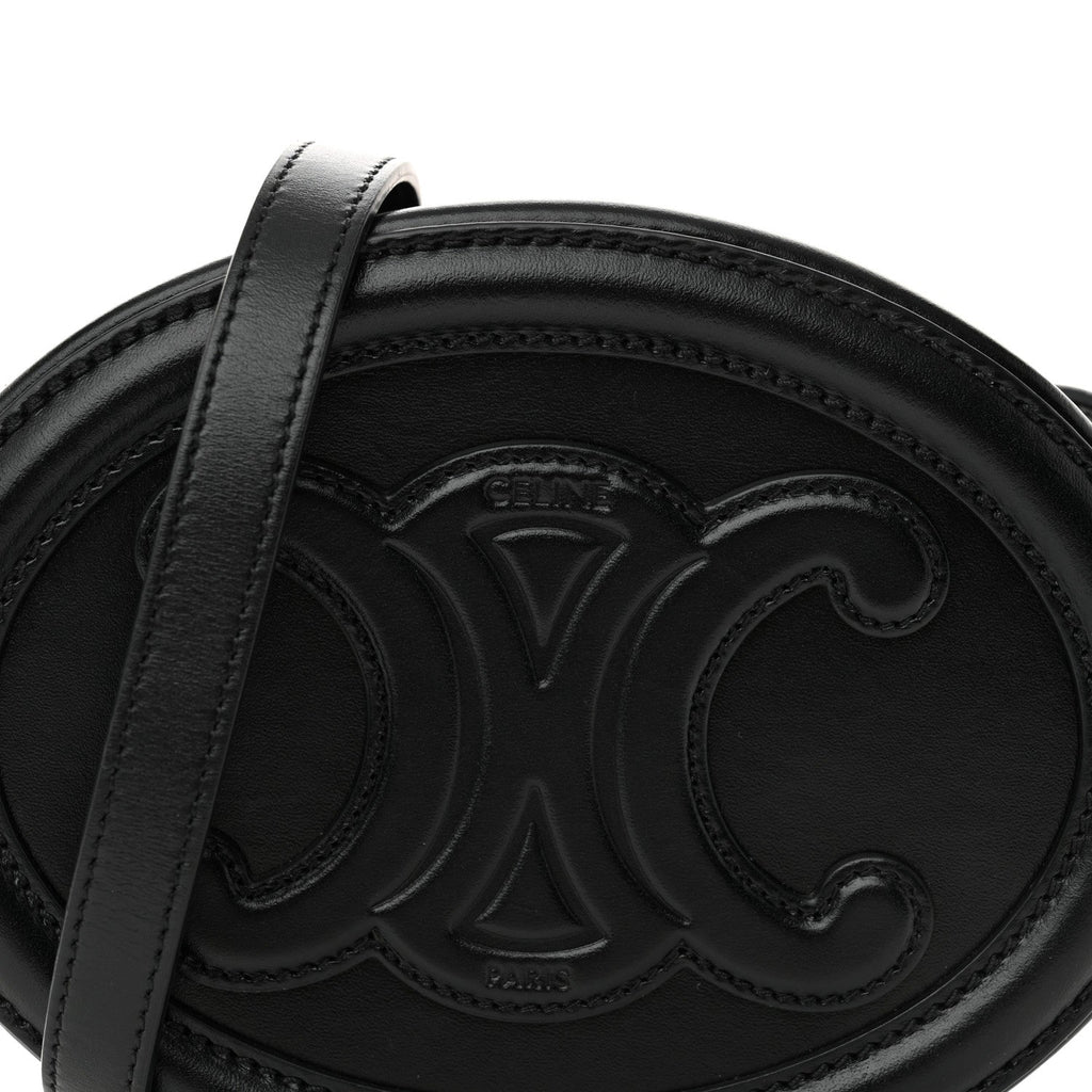 Smooth Calfskin Cuir Triomphe Oval Bag Black