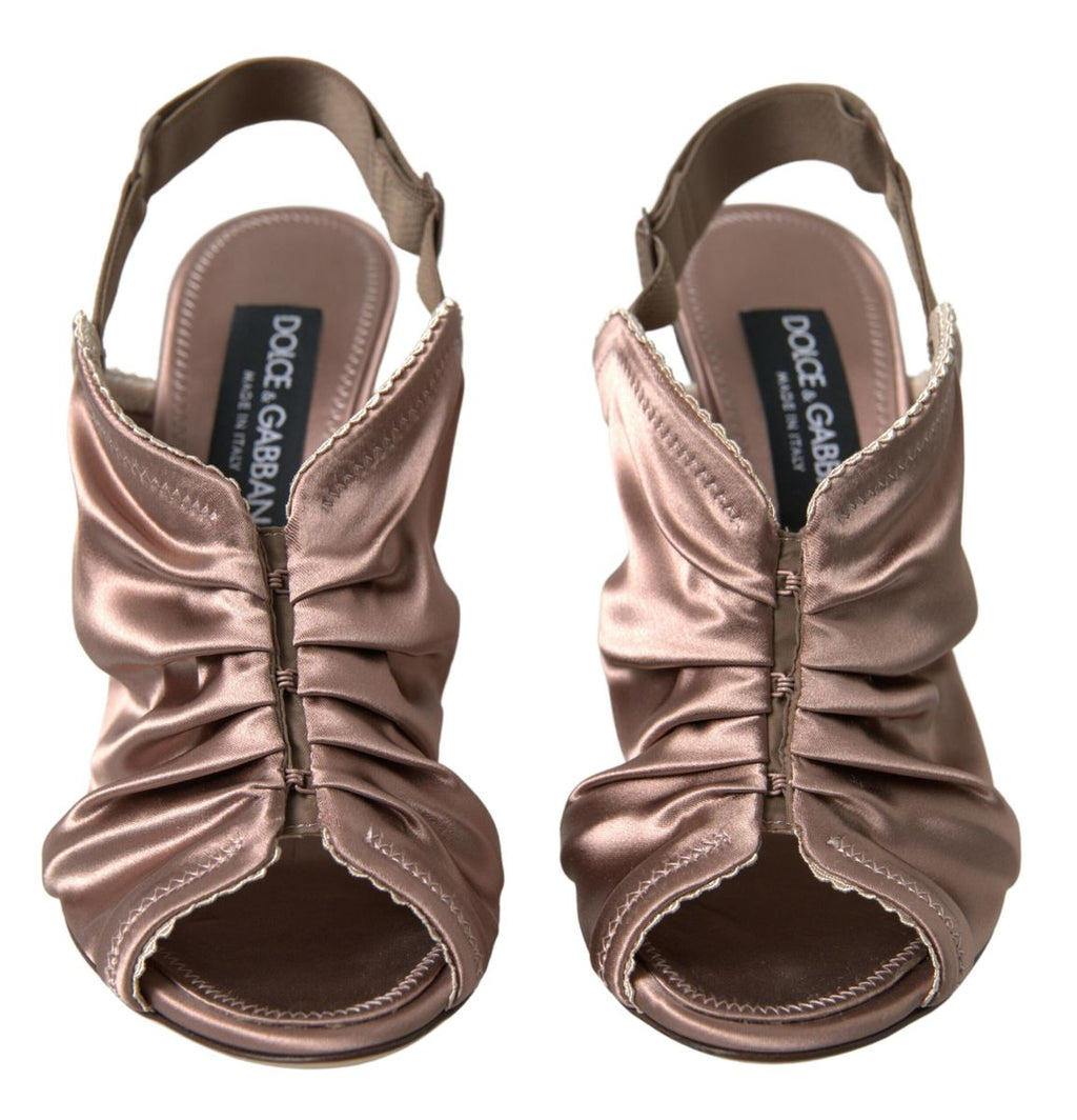 Dolce & Gabbana Light brown Slingback Corset Style Fastening stiletto Women's heels