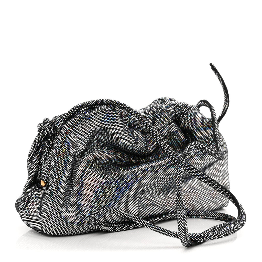 Glitter Calfskin Mini Cloud Clutch Multicolor