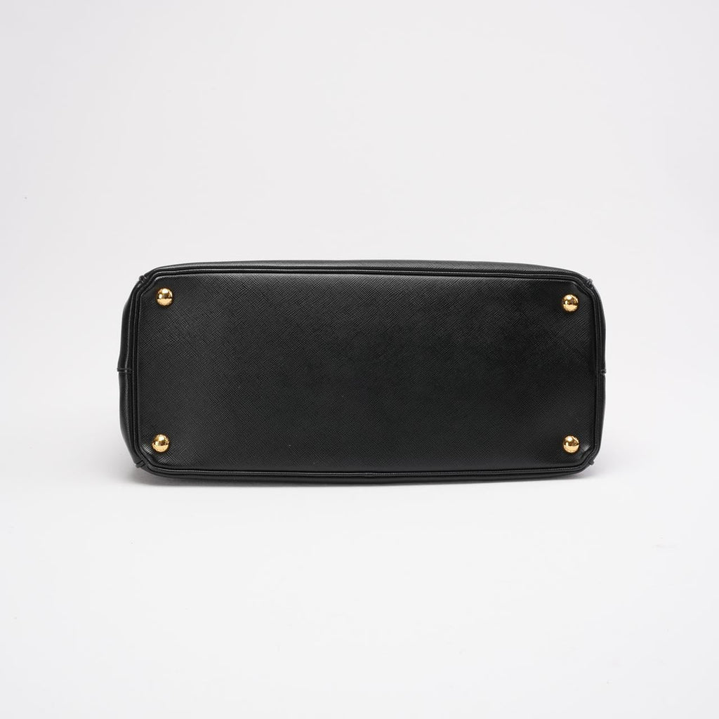 Prada Black Galleria Medium Galleria Zip Tote Saffiano Leather