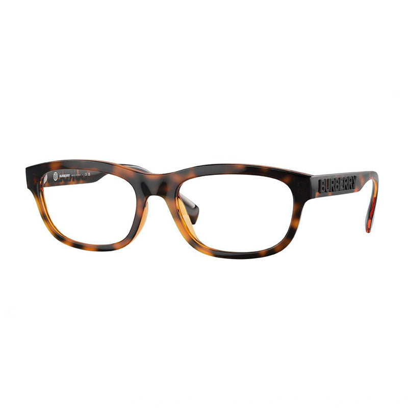 Burberry Eyeglasses Rectangle Full Rim, Black Frame and Clear Demo Lenses Lens BE2385U3001