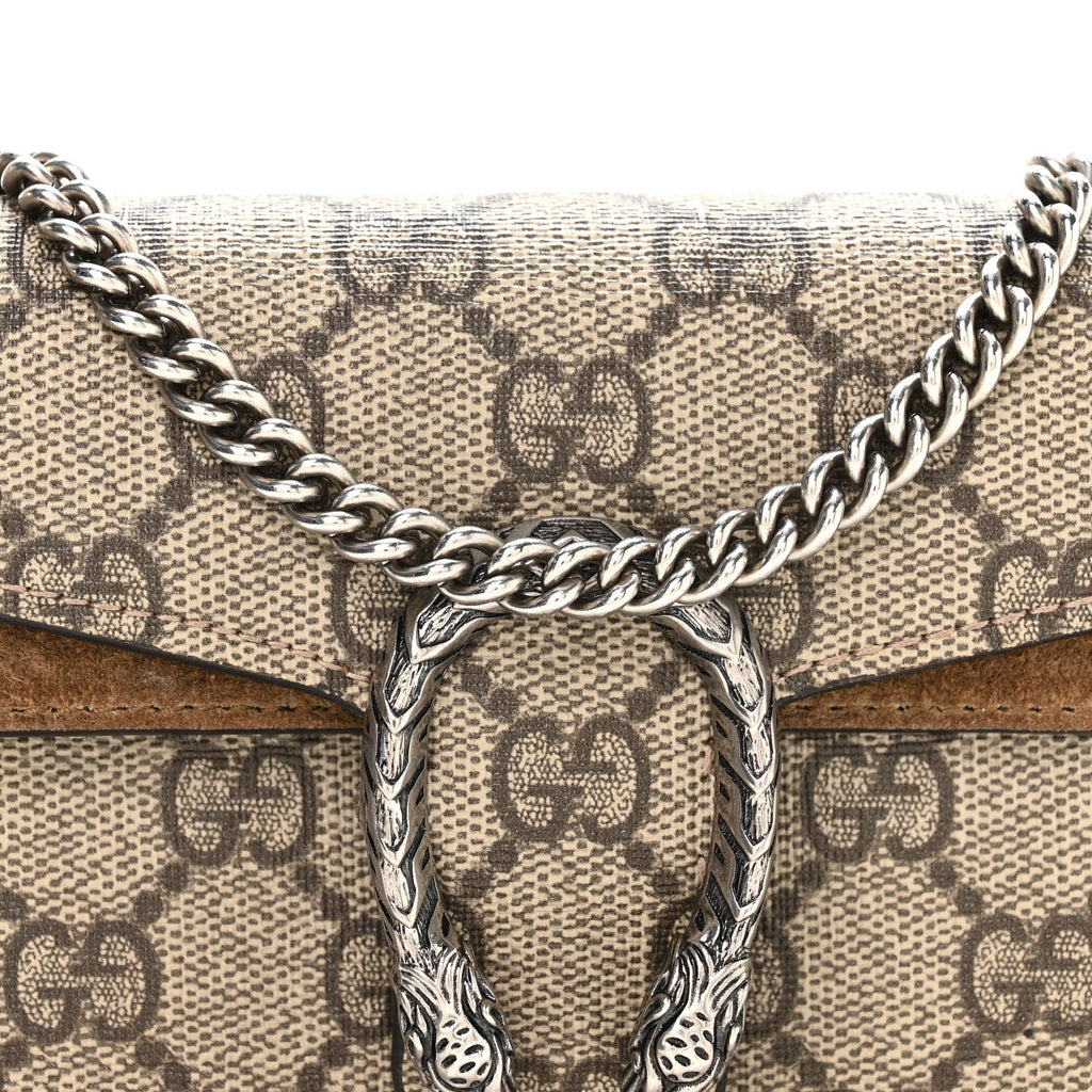 GG Supreme Monogram Super Mini Dionysus Shoulder Bag Taupe