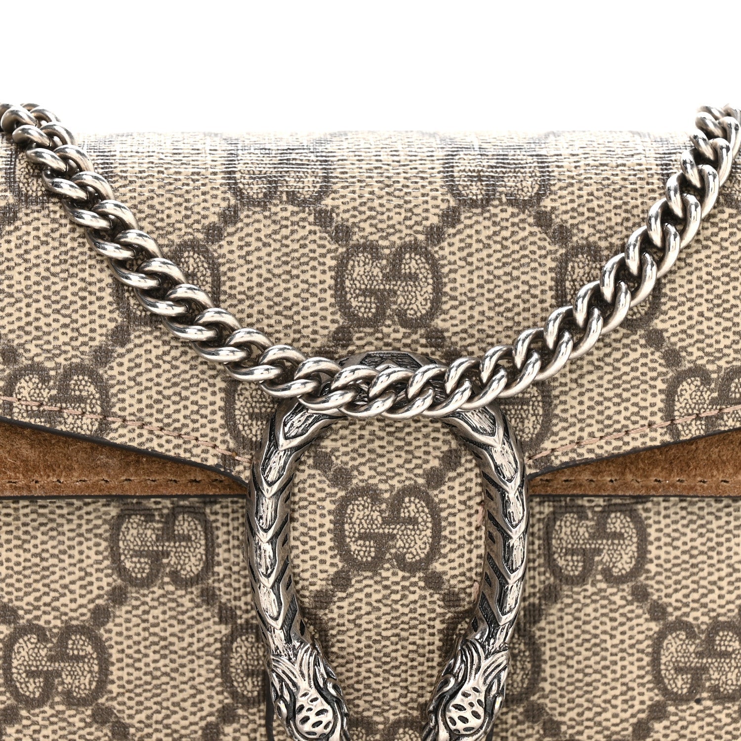 GG Supreme Monogram Super Mini Dionysus Shoulder Bag Taupe