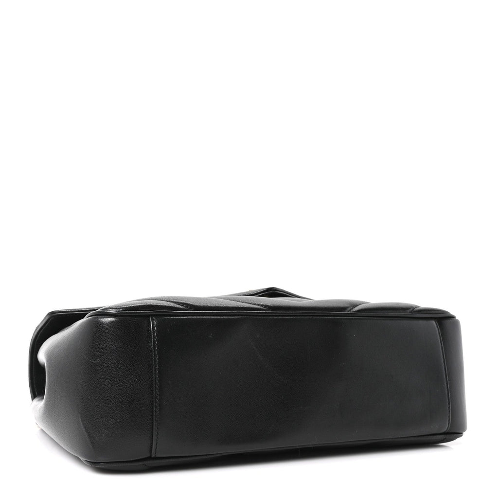 Lambskin Chevron Quilted Large LouLou Black