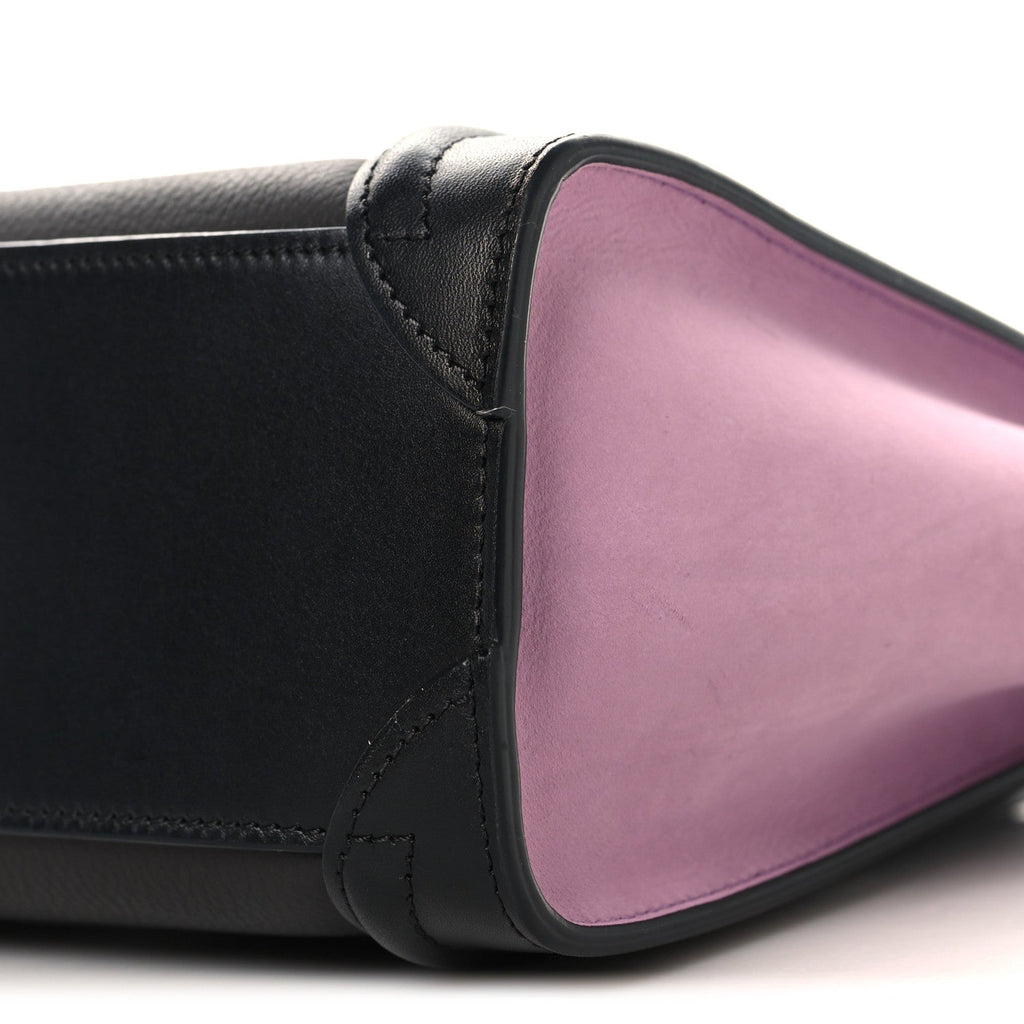 Baby Grained Calfskin Nubuck Tri-color Nano Luggage Anthracite