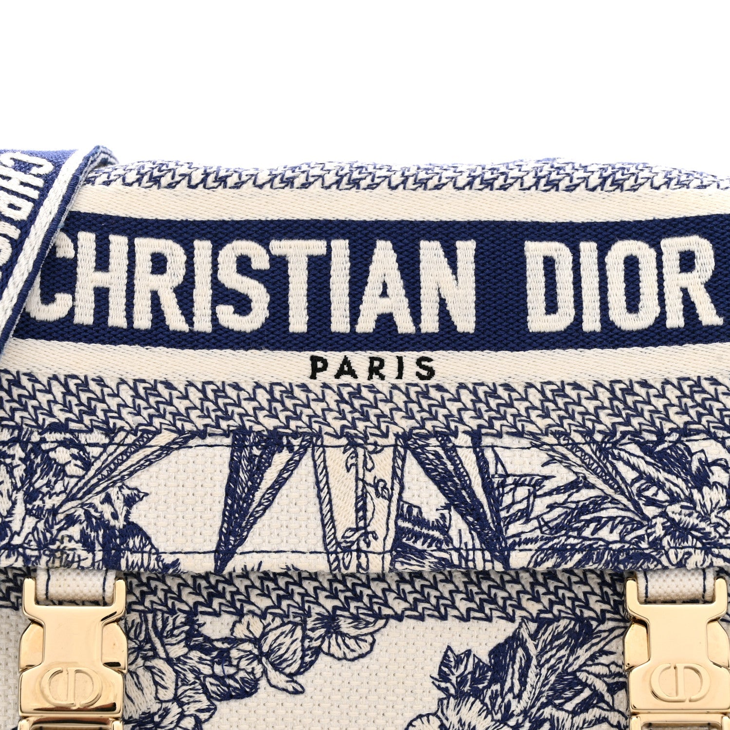 Canvas Embroidered Reve D'Infini Small Diorcamp Messenger  Blue