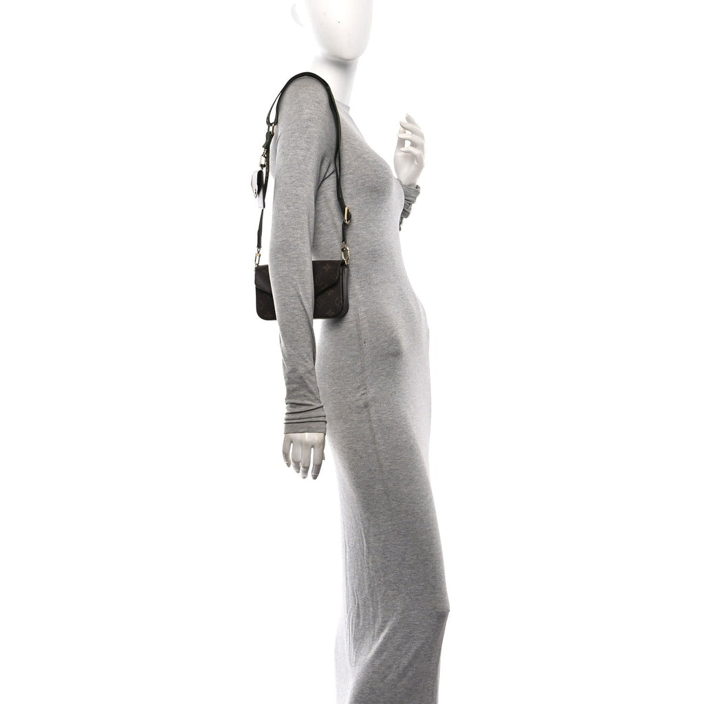 Monogram Felicie Strap & Go Kaki