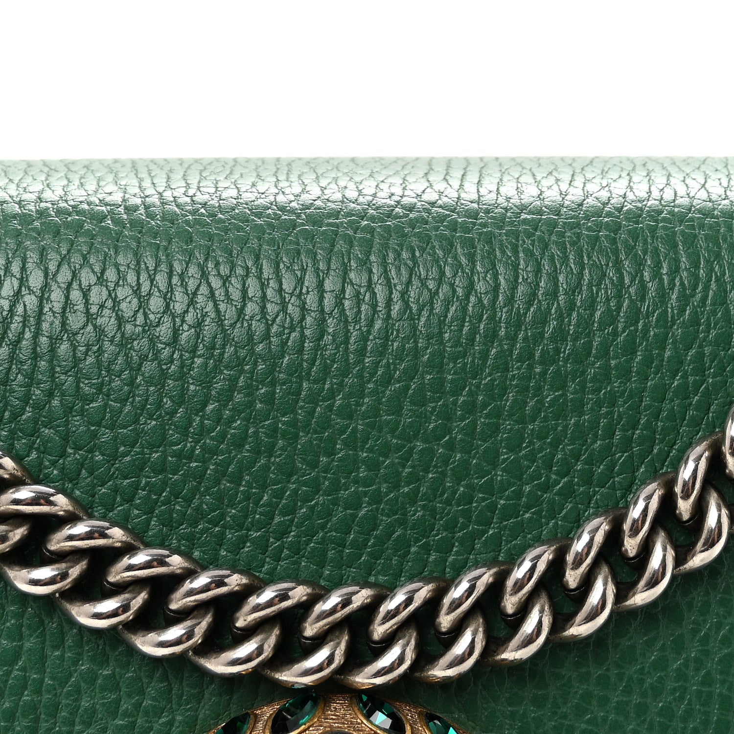 Pebbled Calfskin Small Dionysus Shoulder Bag Emerald