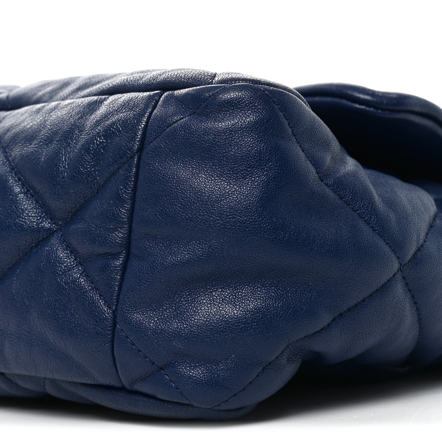 Goatskin Quilted Maxi Chanel 19 Flap Navy Blue